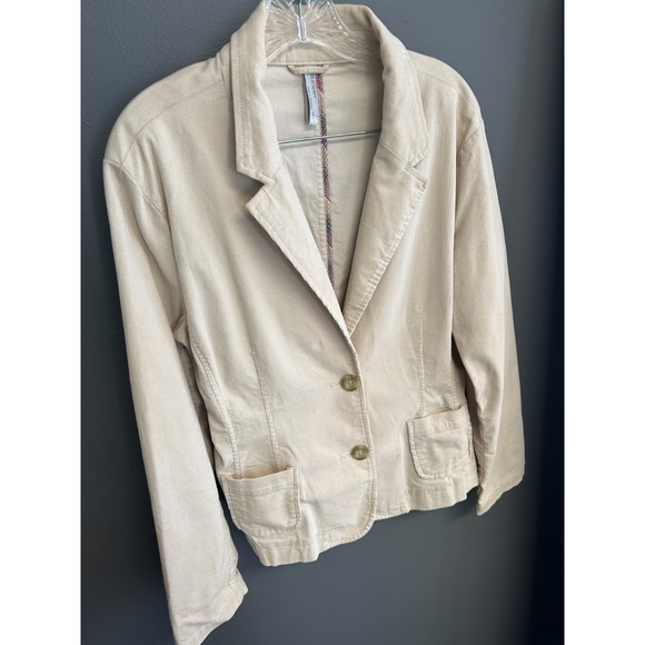 Vintage Y2K Old Navy Corduroy Blazer Womens L Academia Preppy Old Money Twee - Picture 2 of 6